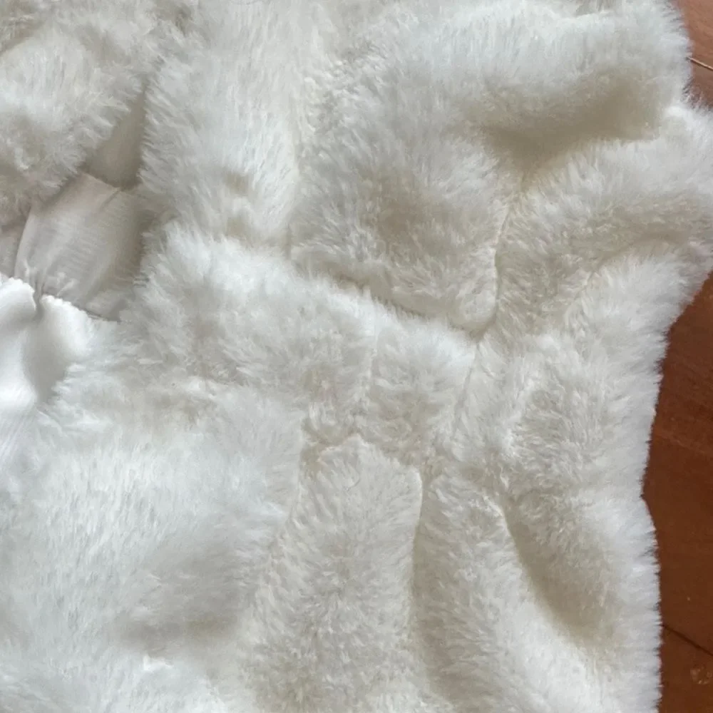 First Impressions Kids Ivory Faux Fur Vest